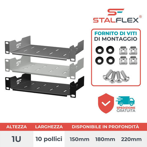 Etagere rack fixe - 10", 1u