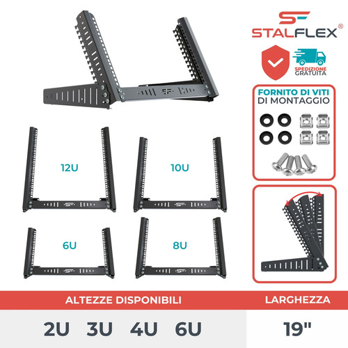 Support rack 8u 10u 12u - 19",