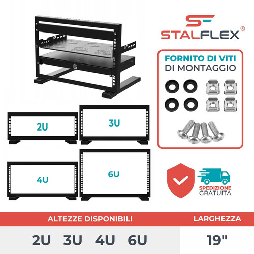 Support rack 3u 4u - rack, 19"